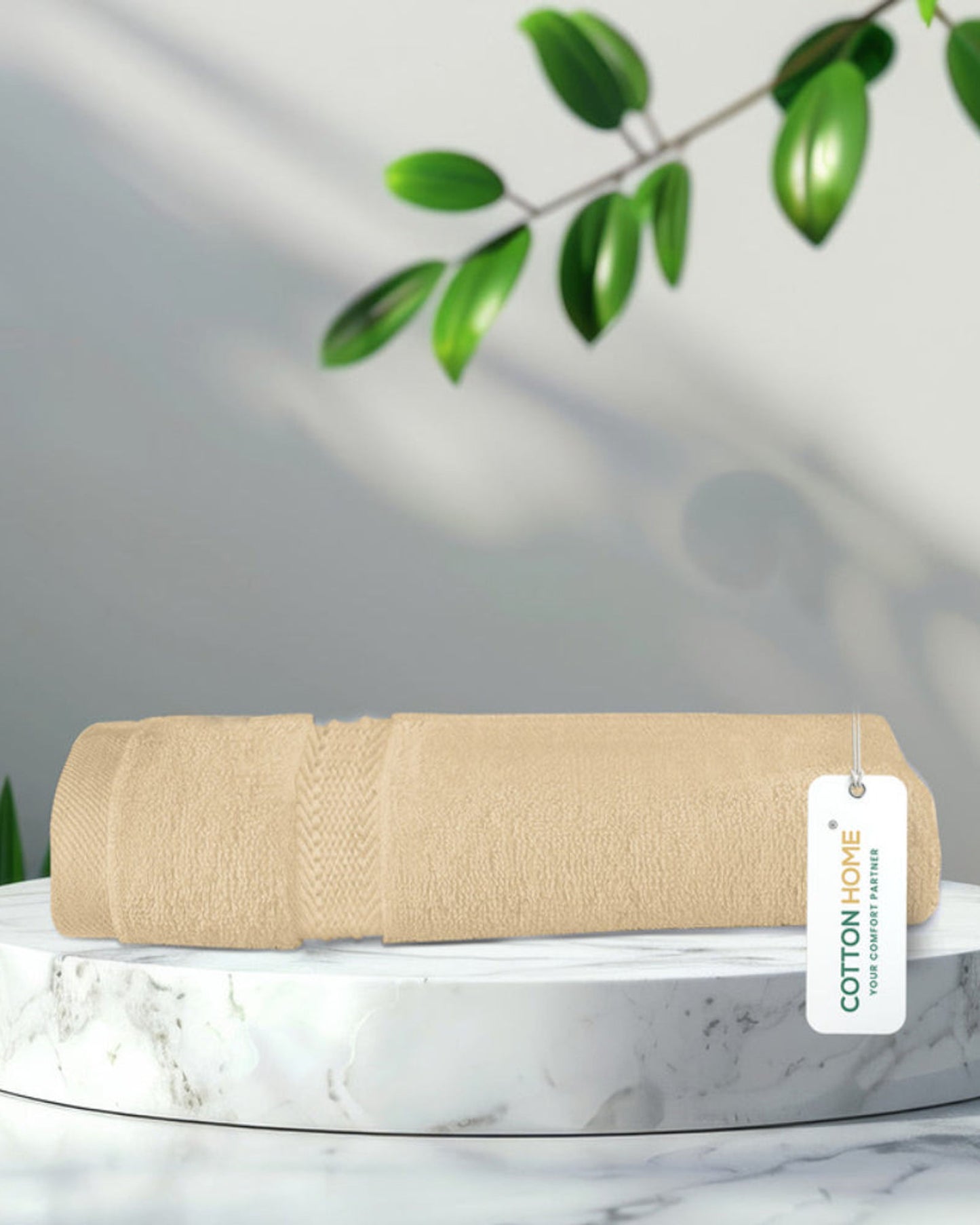 منشفة قطنية فاخرة من كوتون هوم، مقاس 40×70 سم، سريعة الجفاف ومتينة، وزنها 600 غرام/متر مربع