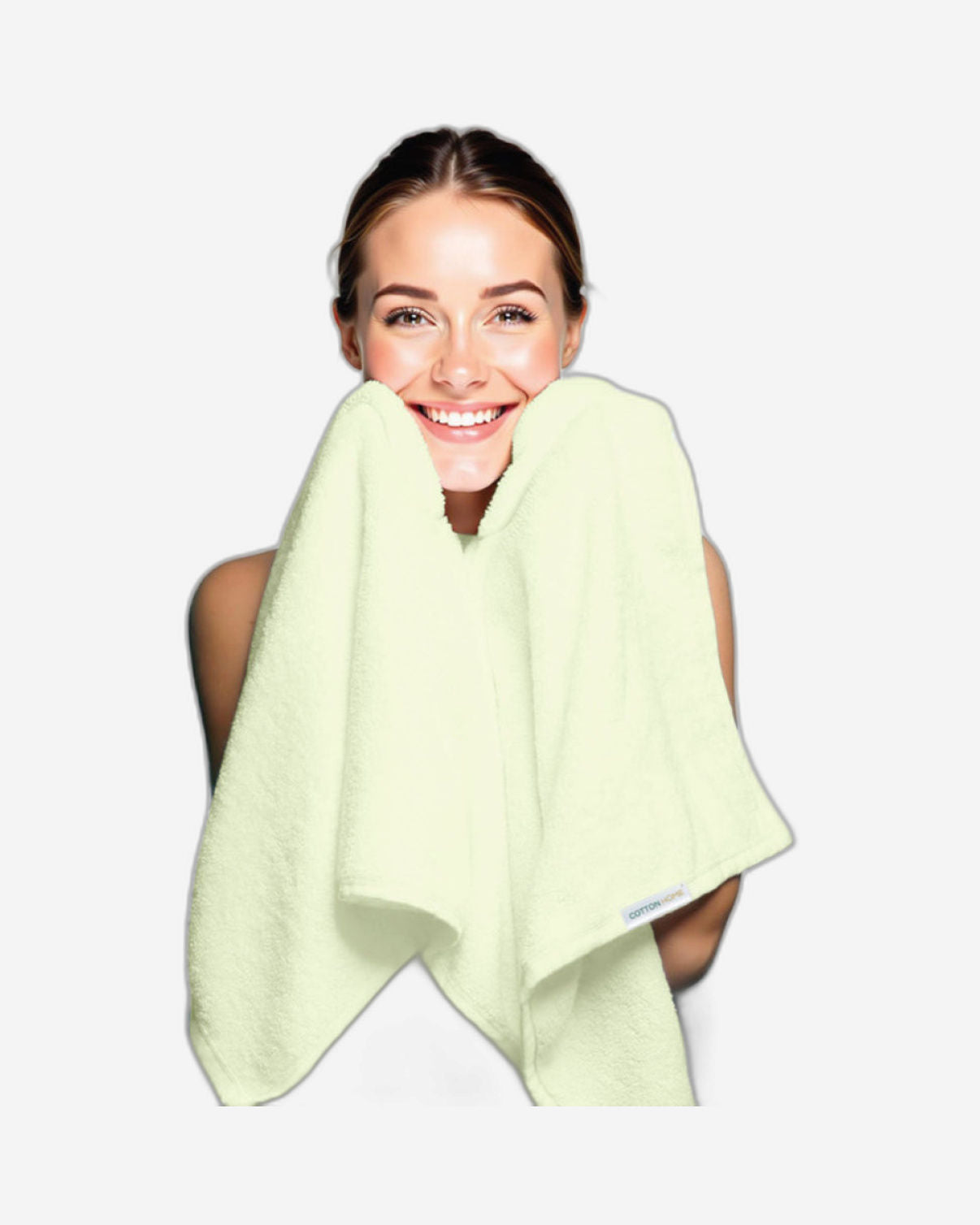 منشفة قطنية فاخرة من كوتون هوم، مقاس 90×180 سم، وزن 600 غرام/متر مربع، سريعة الجفاف ومتينة