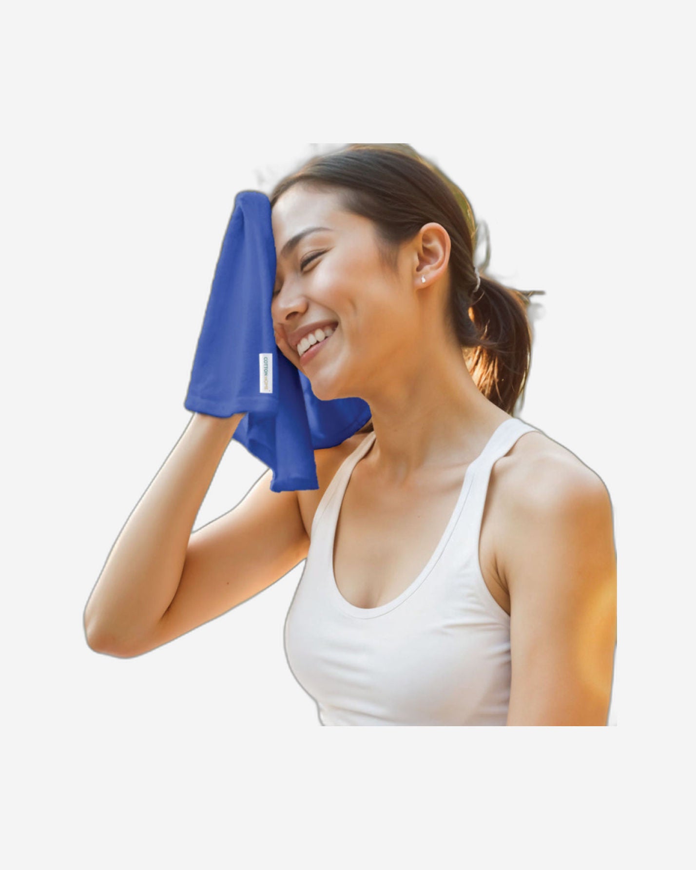 منشفة وجه منزلية قطنية قطعتين