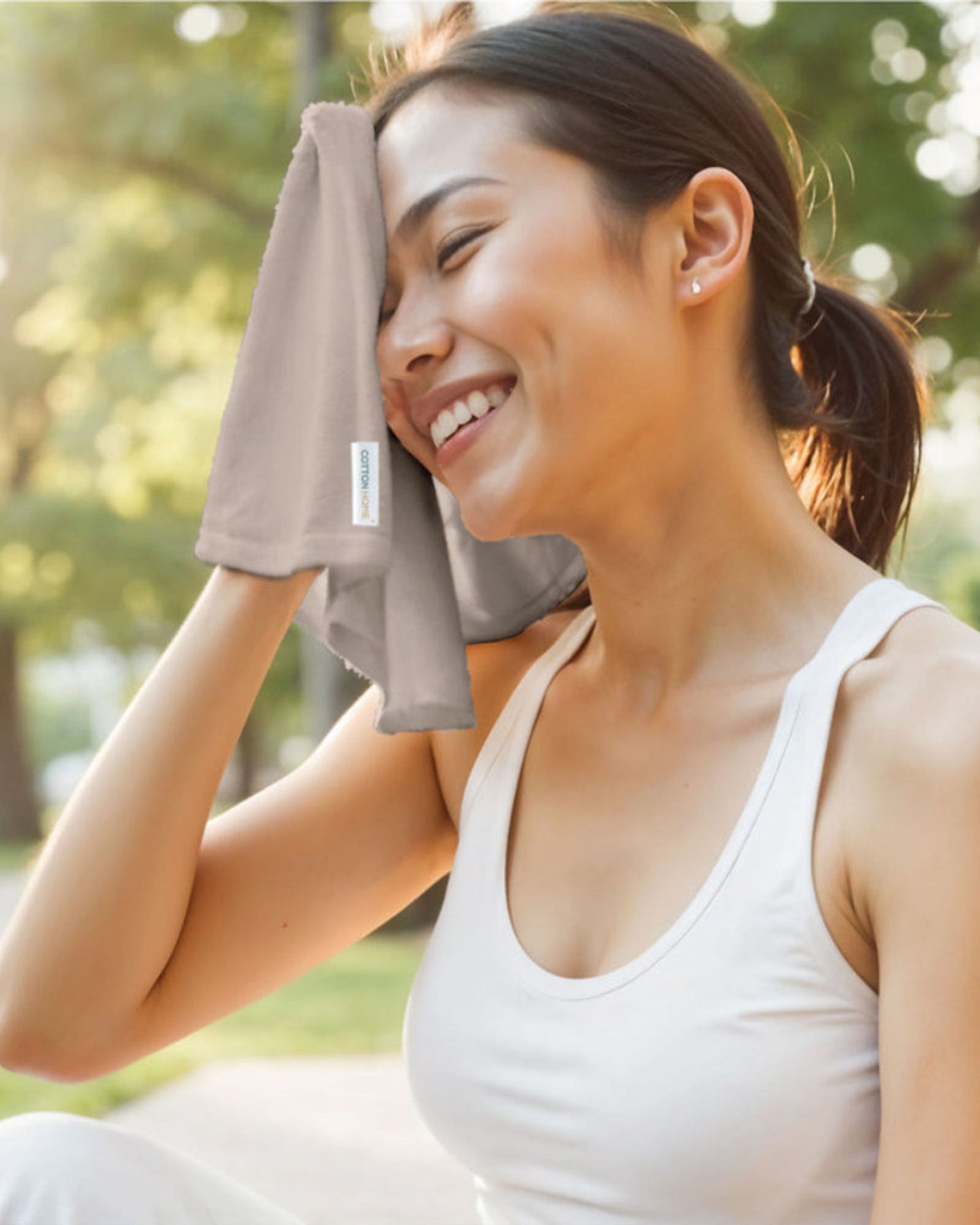 منشفة وجه منزلية قطنية قطعتين