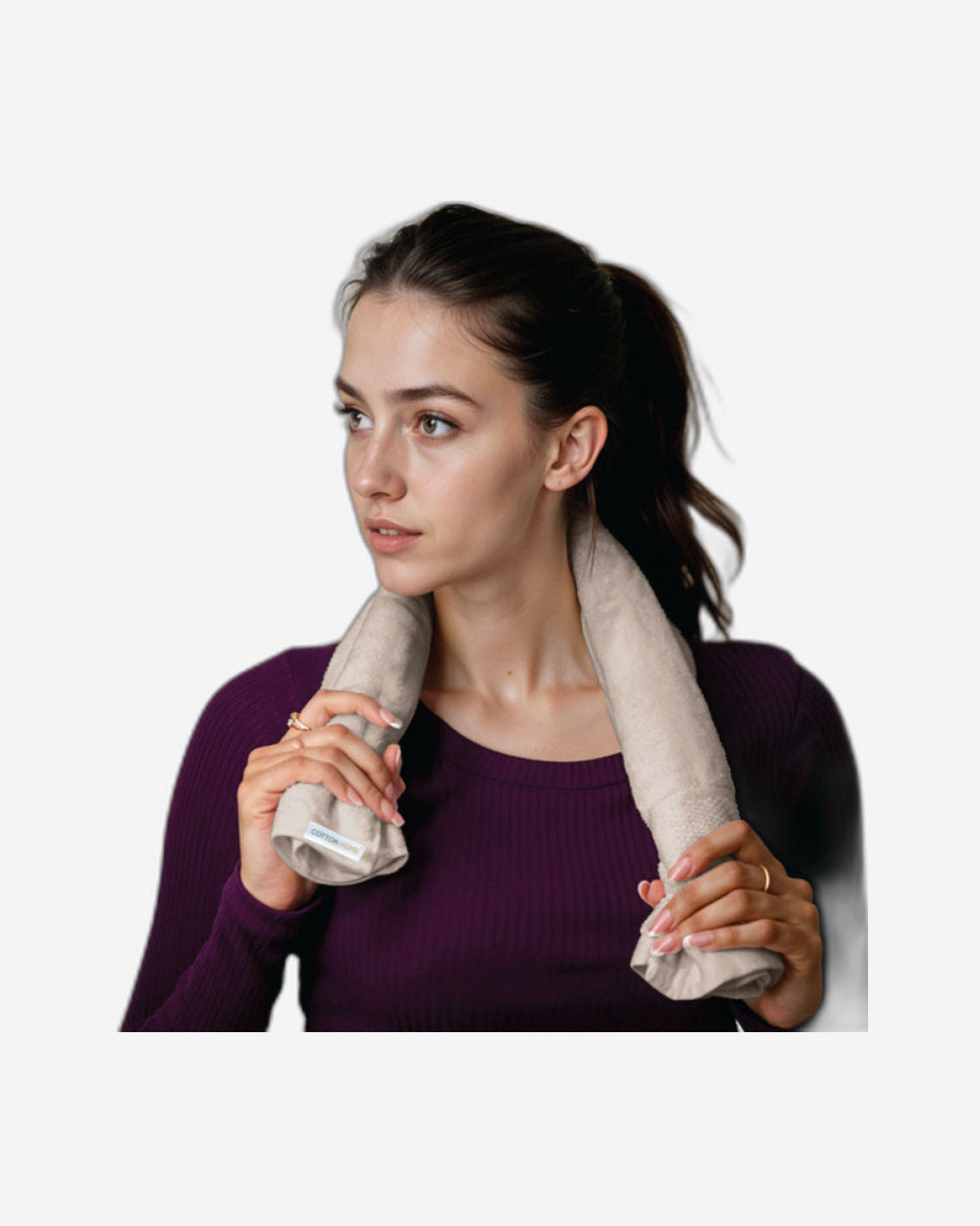 منشفتان يدويتان منزليتان من القطن