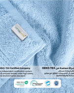 منشفة حمام قطنية فاخرة من كوتون هوم، مقاس 70×140 سم، قطعتان، 600 غرام/متر مربع، سريعة الجفاف ومتينة