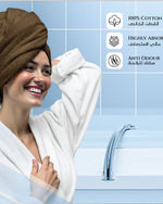 منشفة حمام قطنية فاخرة من كوتون هوم، مقاس 70×140 سم، قطعتان، 600 غرام/متر مربع، سريعة الجفاف ومتينة