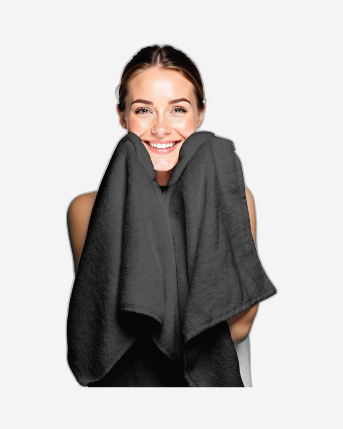 منشفة حمام قطنية فاخرة من كوتون هوم، مقاس 70×140 سم، قطعتان، 600 غرام/متر مربع، سريعة الجفاف ومتينة