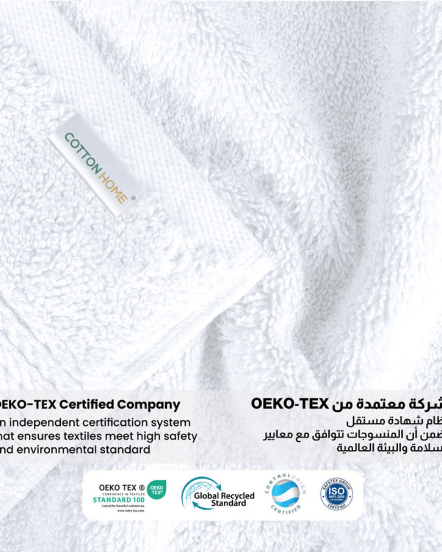 مناشف قطنية فاخرة من كوتون هوم، 30×30 سم، طقم من 4 قطع، منشفة وجه، 600 غرام/متر مربع، سريعة الجفاف ومتينة