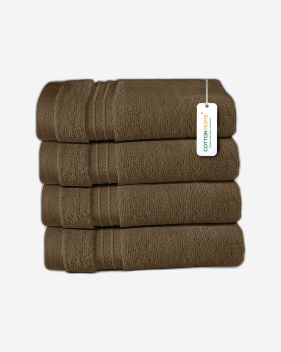مناشف قطنية فاخرة من كوتون هوم، 30×30 سم، طقم من 4 قطع، منشفة وجه، 600 غرام/متر مربع، سريعة الجفاف ومتينة