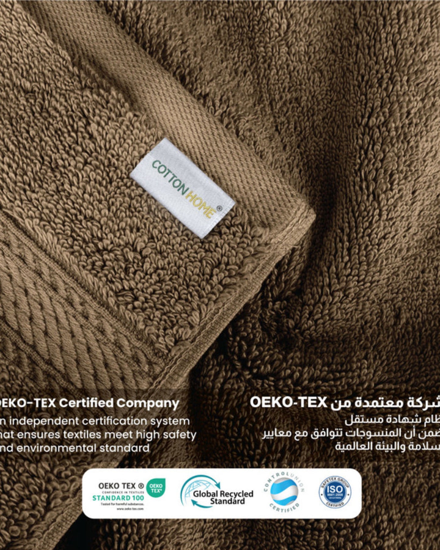 مناشف قطنية فاخرة من كوتون هوم، 30×30 سم، طقم من 4 قطع، منشفة وجه، 600 غرام/متر مربع، سريعة الجفاف ومتينة