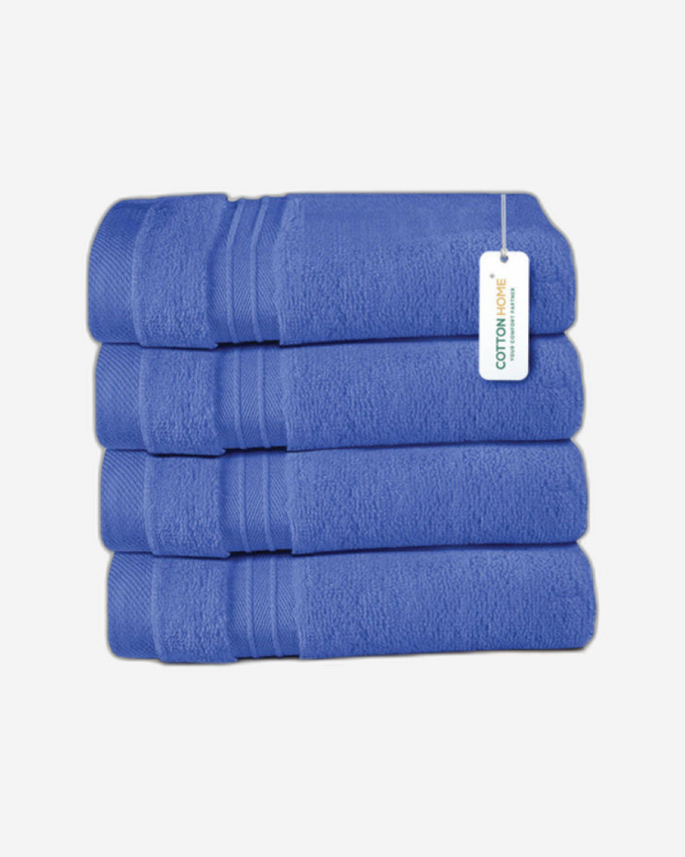 مناشف قطنية فاخرة من كوتون هوم، 30×30 سم، طقم من 4 قطع، منشفة وجه، 600 غرام/متر مربع، سريعة الجفاف ومتينة