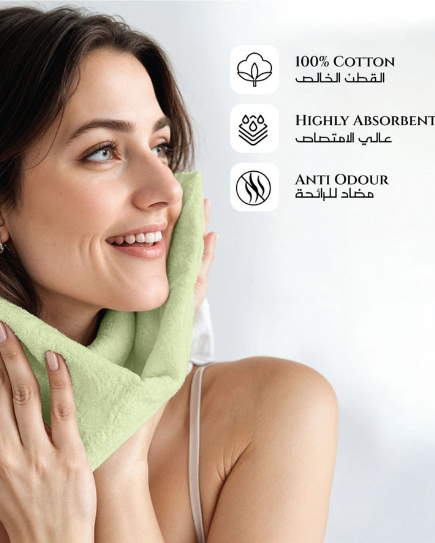 مناشف قطنية فاخرة من كوتون هوم، 30×30 سم، طقم من 4 قطع، منشفة وجه، 600 غرام/متر مربع، سريعة الجفاف ومتينة