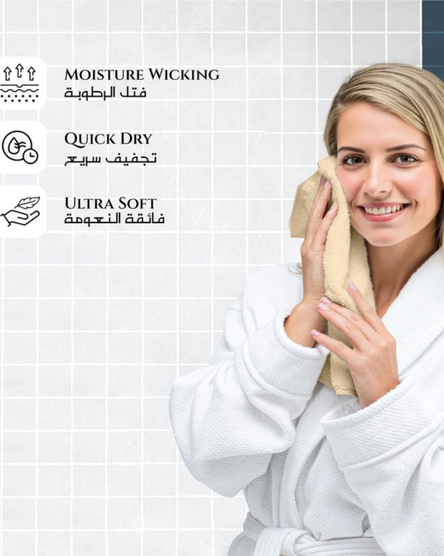 مناشف قطنية فاخرة من كوتون هوم، 30×30 سم، طقم من 4 قطع، منشفة وجه، 600 غرام/متر مربع، سريعة الجفاف ومتينة