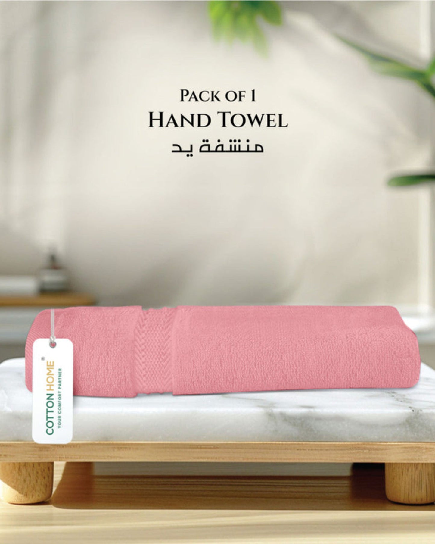 مناشف قطنية فاخرة من كوتون هوم، 40×70 سم، طقم من 4 قطع، 600 غرام/متر مربع، سريعة الجفاف ومتينة