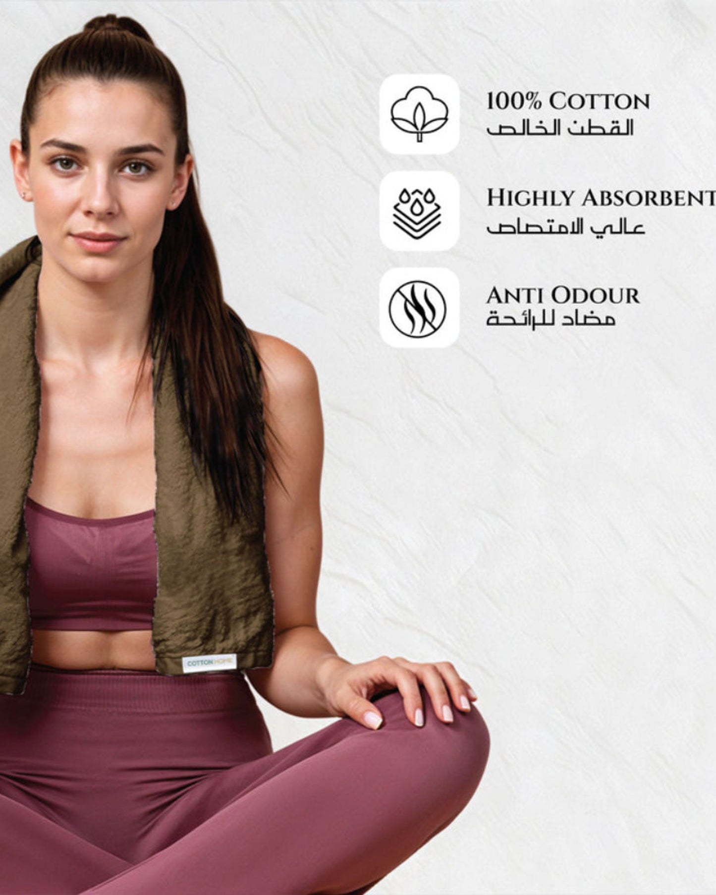 مناشف قطنية فاخرة من كوتون هوم، 40×70 سم، طقم من 4 قطع، 600 غرام/متر مربع، سريعة الجفاف ومتينة