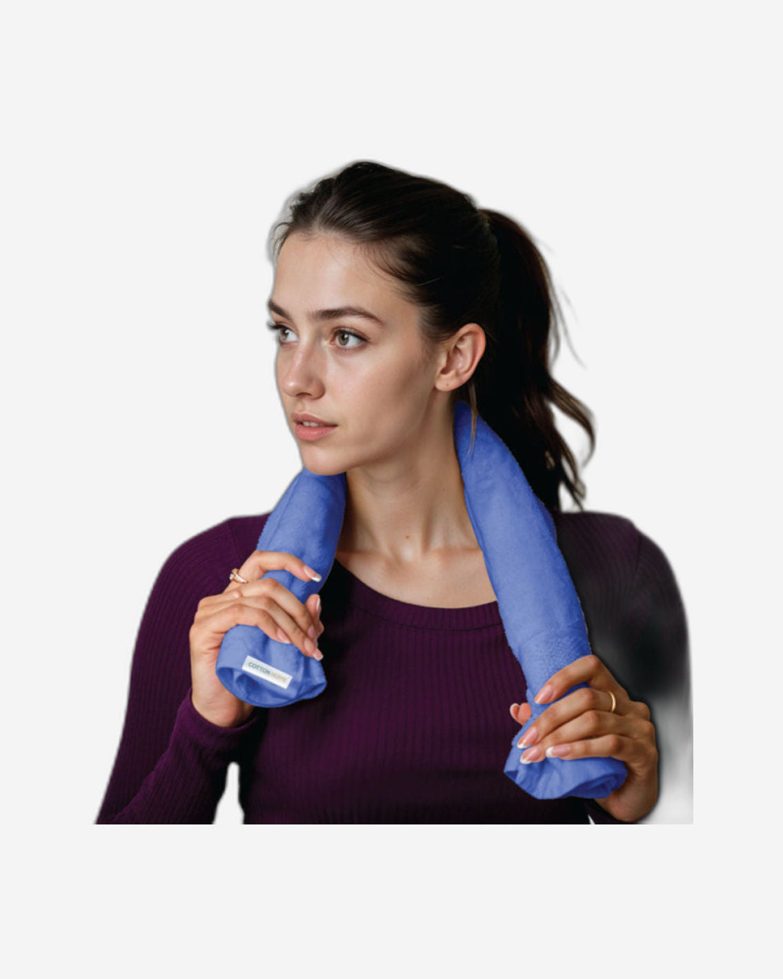 مناشف قطنية فاخرة من كوتون هوم، 40×70 سم، طقم من 4 قطع، 600 غرام/متر مربع، سريعة الجفاف ومتينة