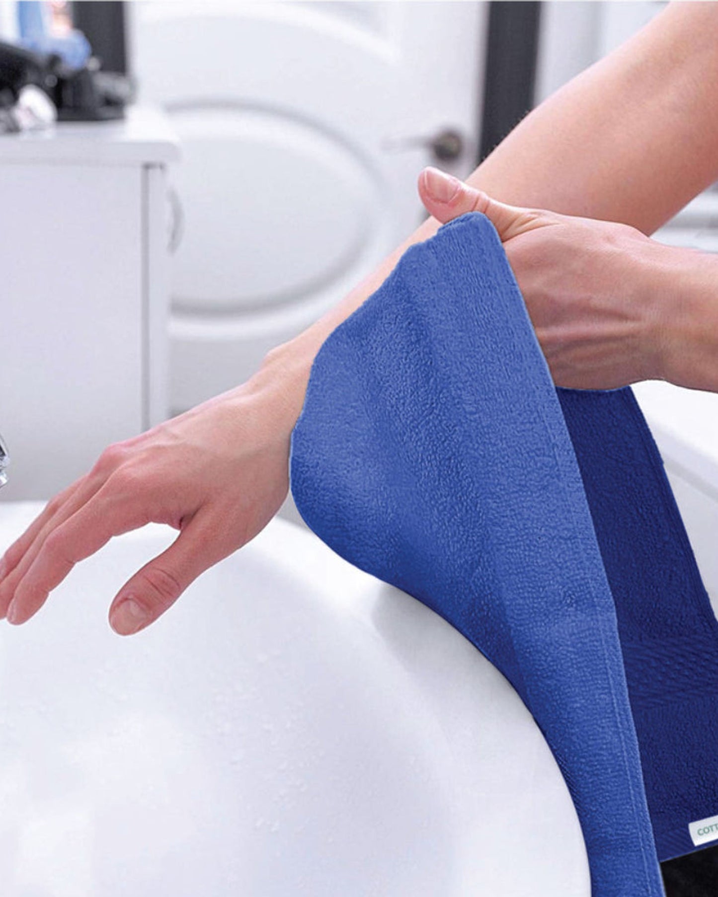 مناشف قطنية فاخرة من كوتون هوم، 40×70 سم، طقم من 4 قطع، 600 غرام/متر مربع، سريعة الجفاف ومتينة