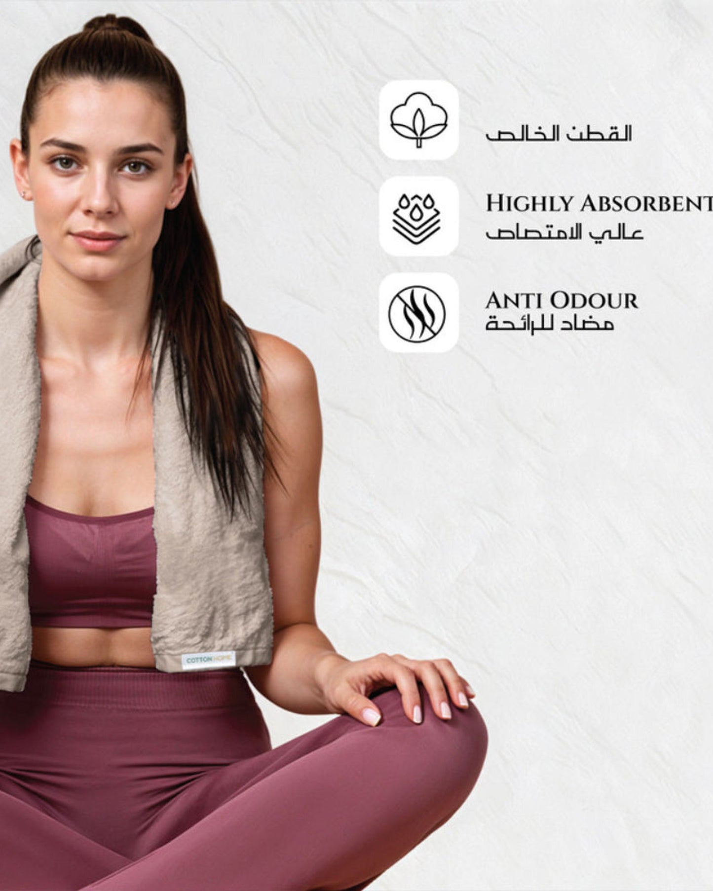 مناشف قطنية فاخرة من كوتون هوم، 40×70 سم، طقم من 4 قطع، 600 غرام/متر مربع، سريعة الجفاف ومتينة