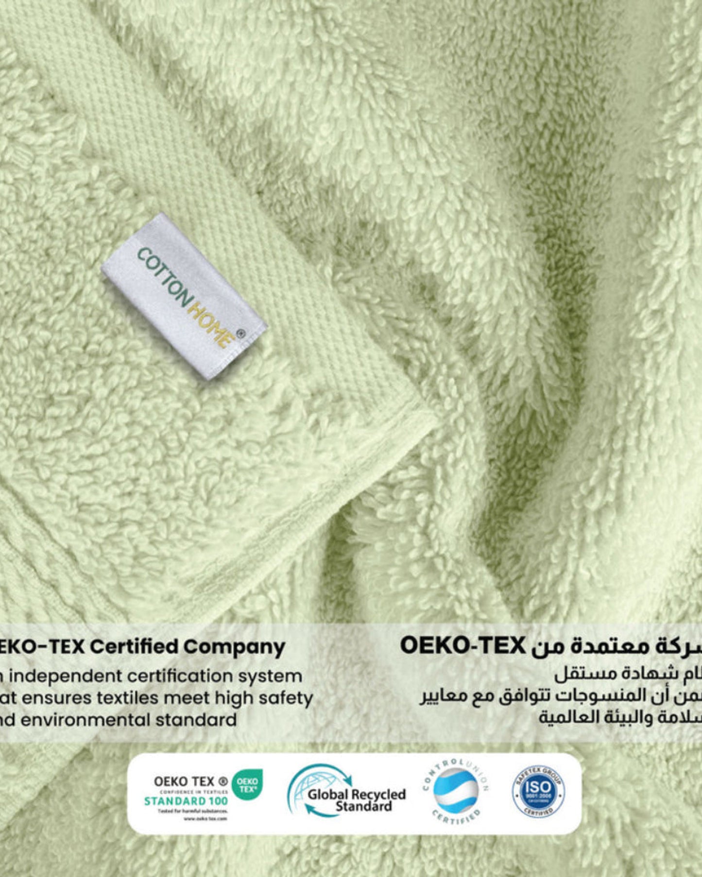 مناشف قطنية فاخرة من كوتون هوم، 40×70 سم، طقم من 4 قطع، 600 غرام/متر مربع، سريعة الجفاف ومتينة