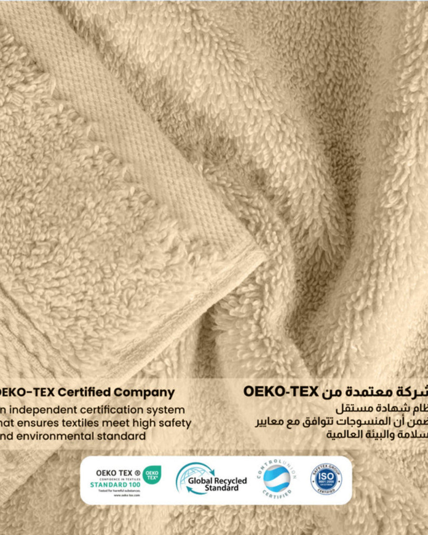 مناشف قطنية فاخرة من كوتون هوم، 40×70 سم، طقم من 4 قطع، 600 غرام/متر مربع، سريعة الجفاف ومتينة