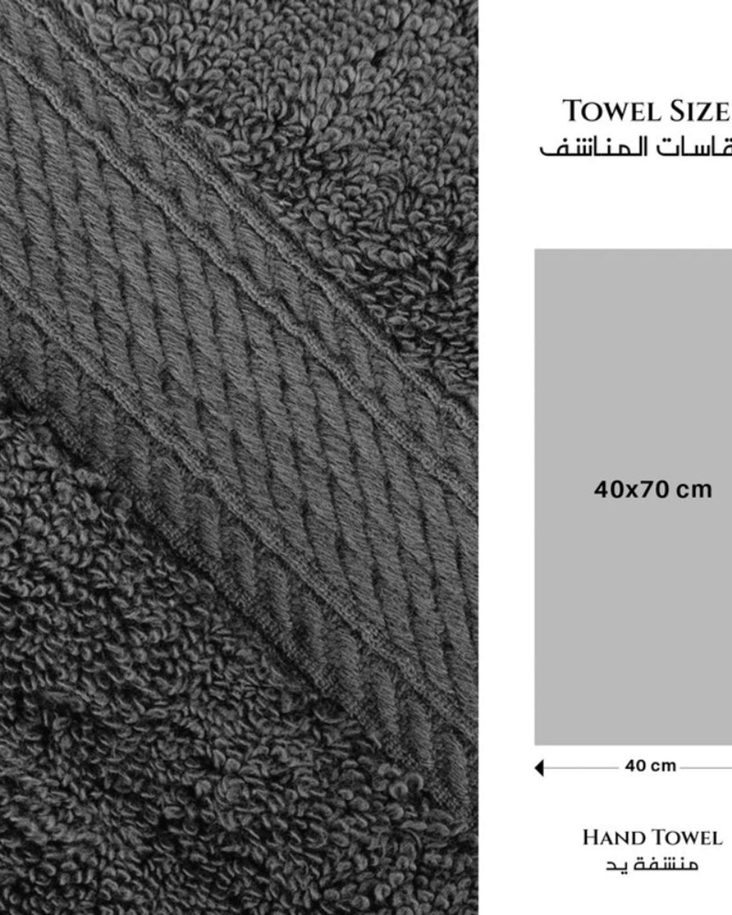 مناشف قطنية فاخرة من كوتون هوم، 40×70 سم، طقم من 4 قطع، 600 غرام/متر مربع، سريعة الجفاف ومتينة