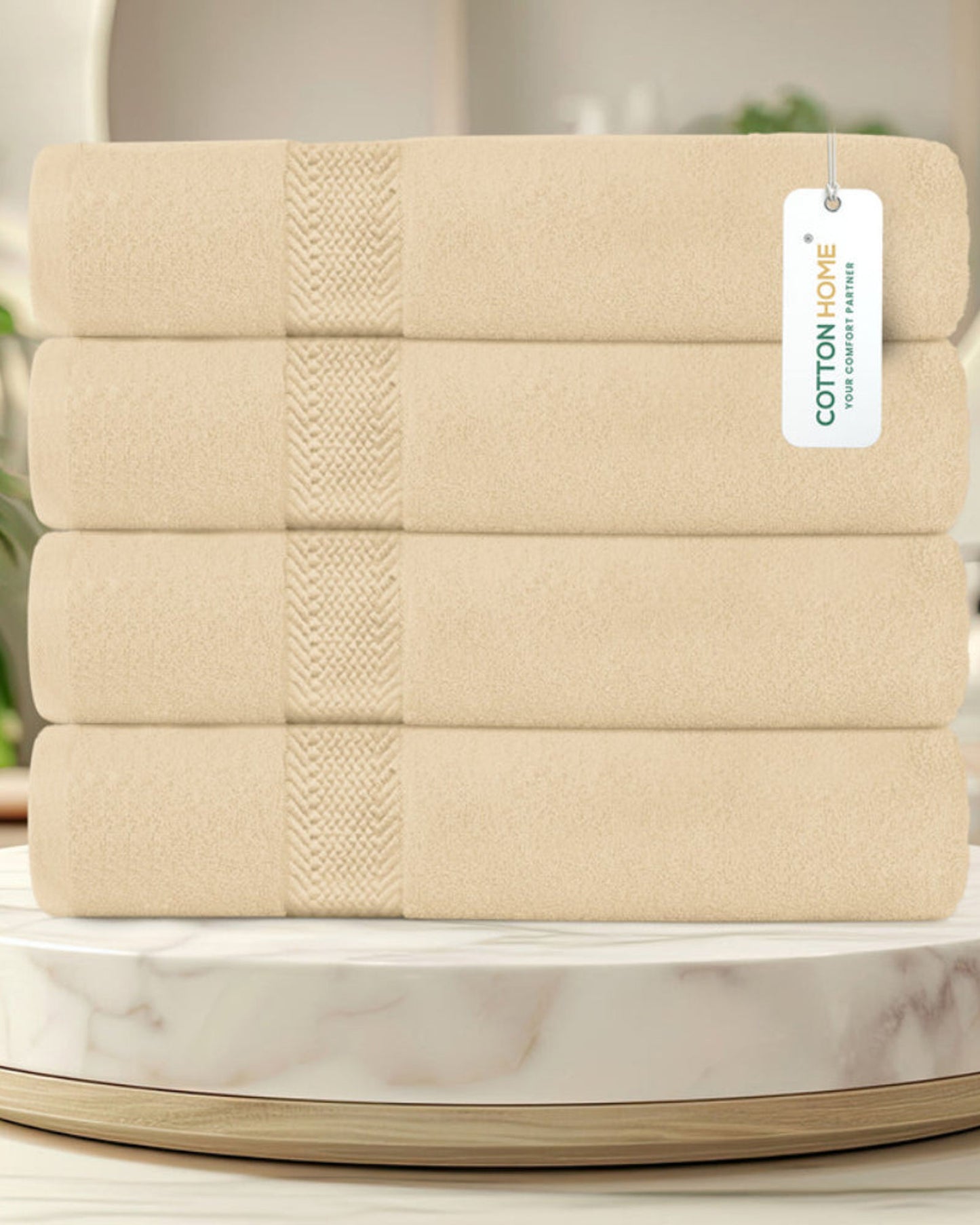 مناشف حمام قطنية منزلية 4 قطع