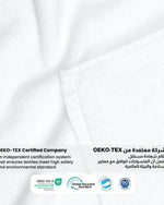 طقم مناشف قطنية فاخرة من كوتون هوم، مكون من 8 قطع: 4 مناشف للوجه (30×30 سم)، منشفتان لليدين (40×70 سم)، منشفتان للاستحمام (70×140 سم)، وزن 600 غرام/متر مربع، سريع الجفاف ومتين.