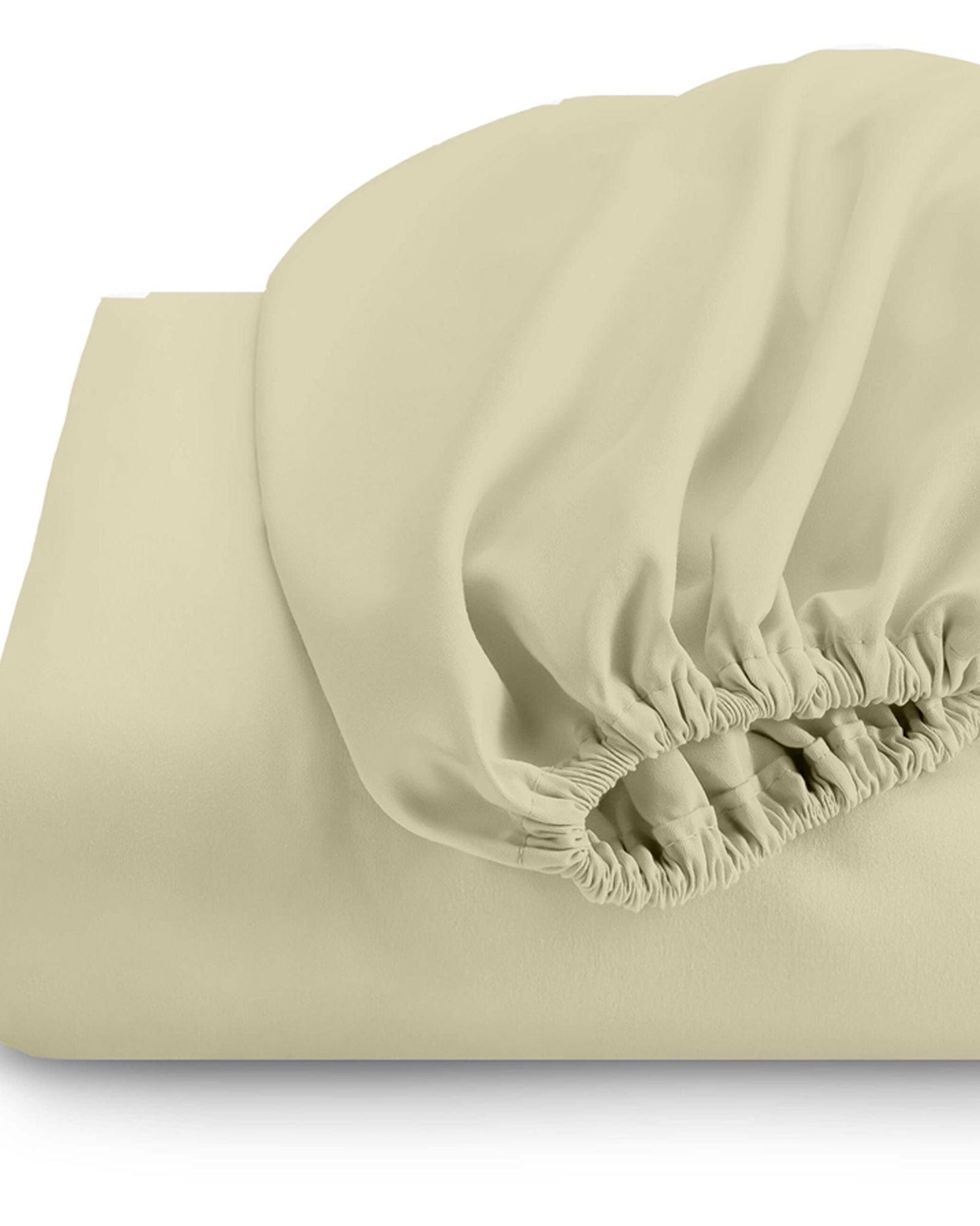 ملاءة سرير قطنية منزلية قطعة واحدة فائقة النعومة، لون بيج داكن