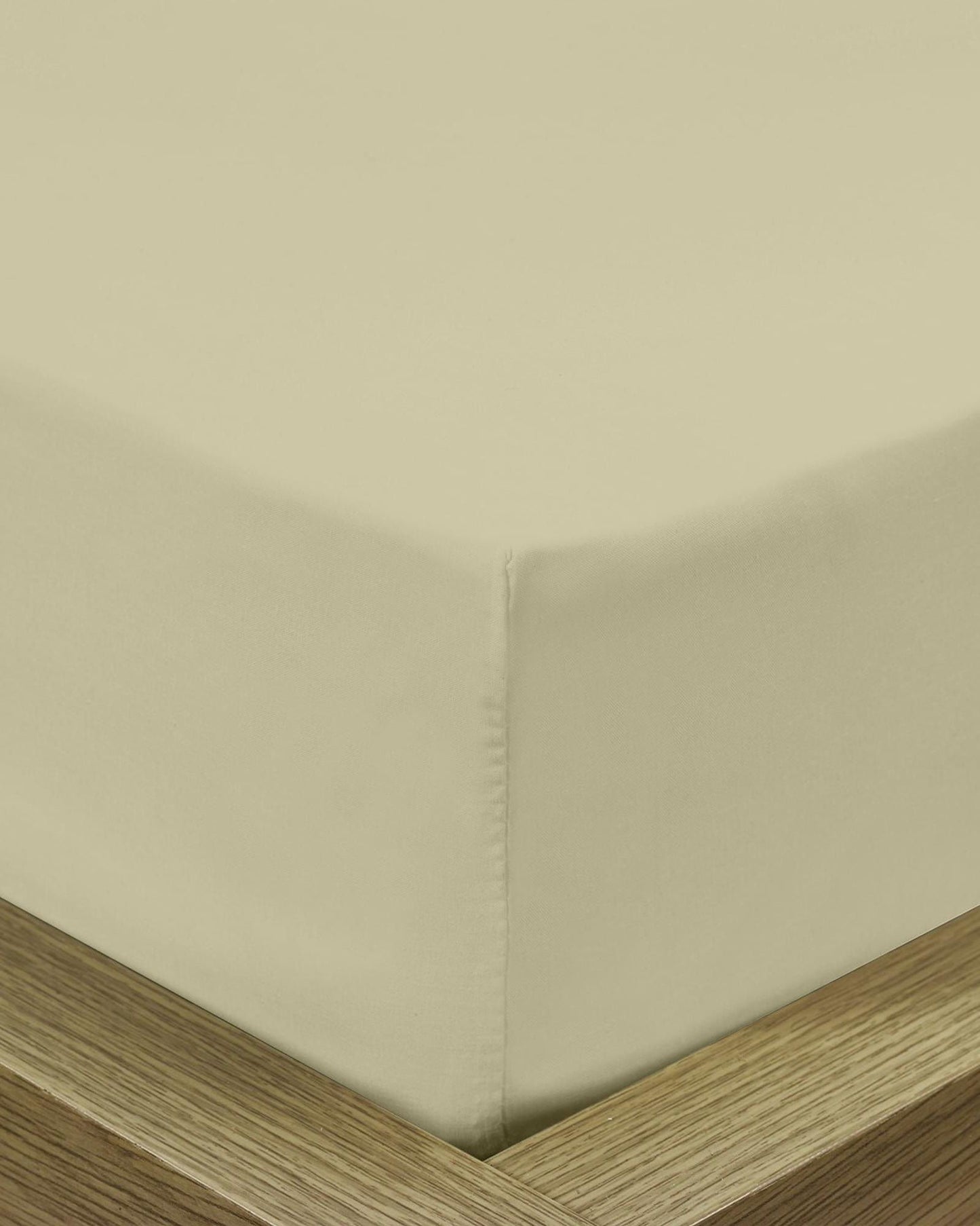 ملاءة سرير قطنية منزلية قطعة واحدة فائقة النعومة، لون بيج داكن