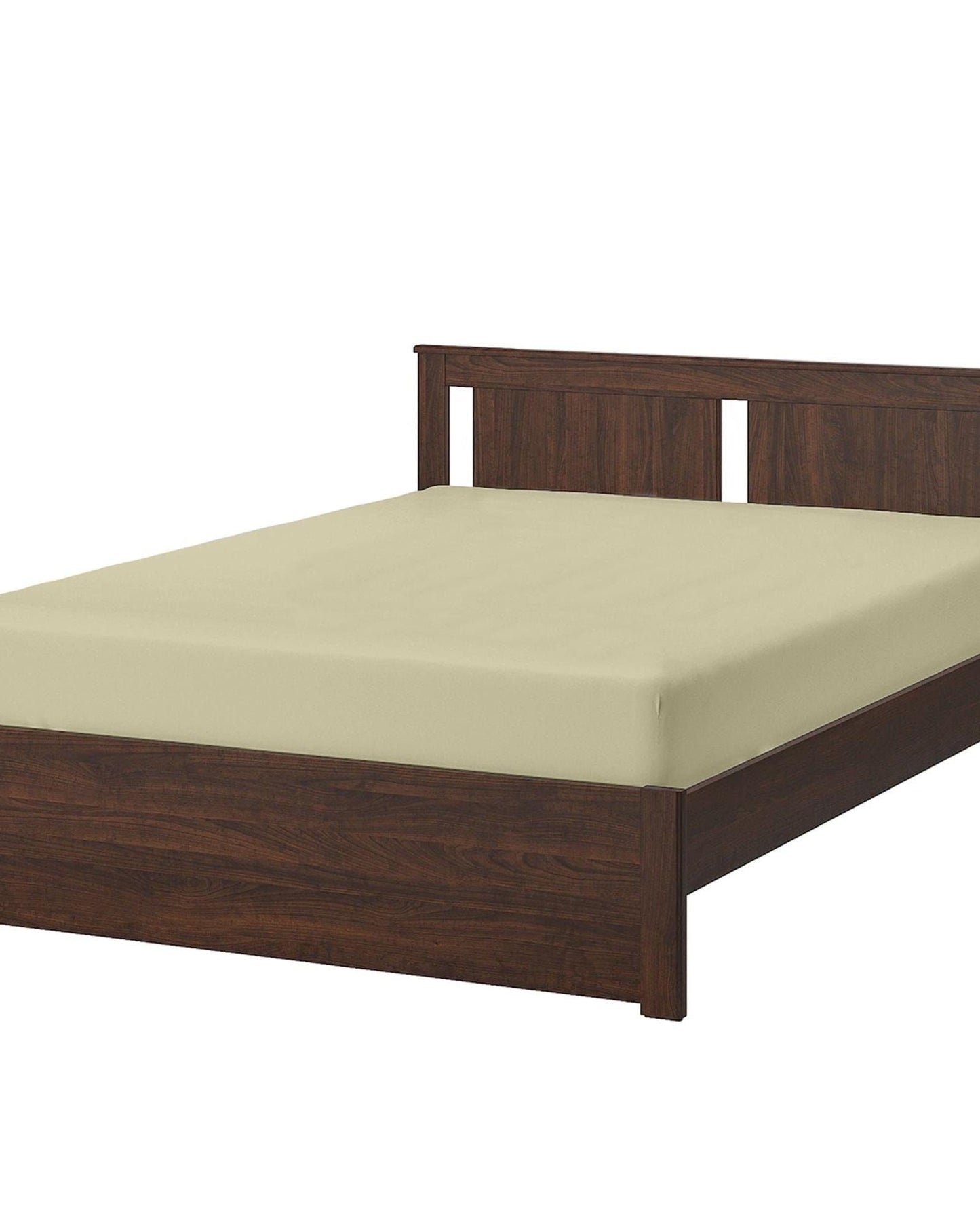 ملاءة سرير قطنية منزلية قطعة واحدة فائقة النعومة، لون بيج داكن