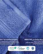 طقم مناشف قطنية فاخرة من كوتون هوم، مكون من 8 قطع: 4 مناشف للوجه (30×30 سم)، منشفتان لليدين (40×70 سم)، منشفتان للاستحمام (70×140 سم)، وزن 600 غرام/متر مربع، سريع الجفاف ومتين.