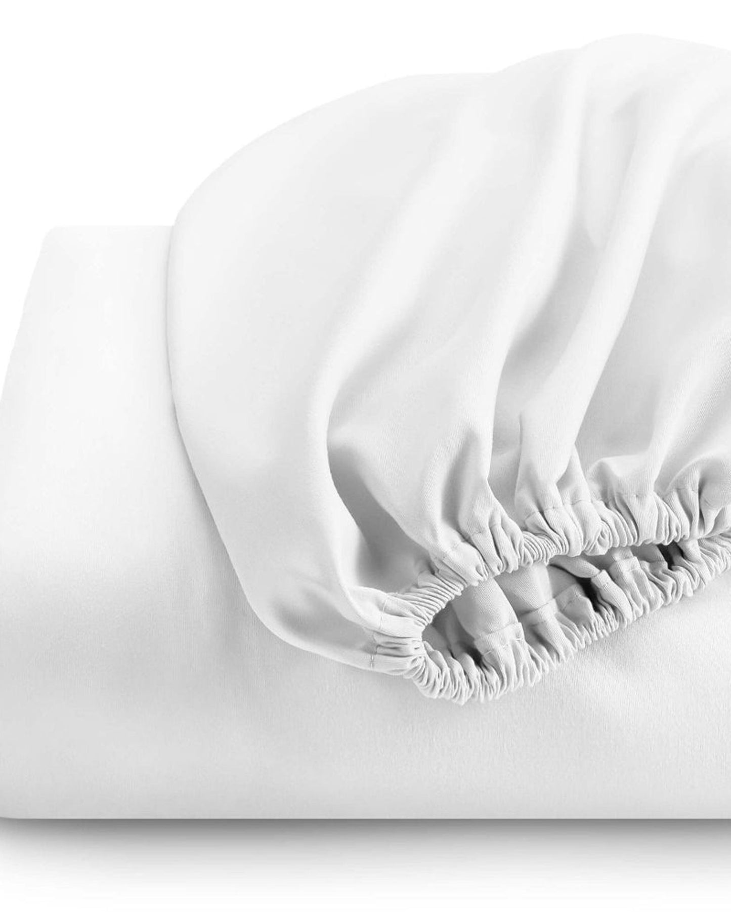 ملاءة سرير قطنية منزلية قطعة واحدة فائقة النعومة بيضاء