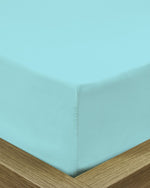 ملاءة سرير قطنية منزلية فائقة النعومة، قطعة واحدة، فيروزي