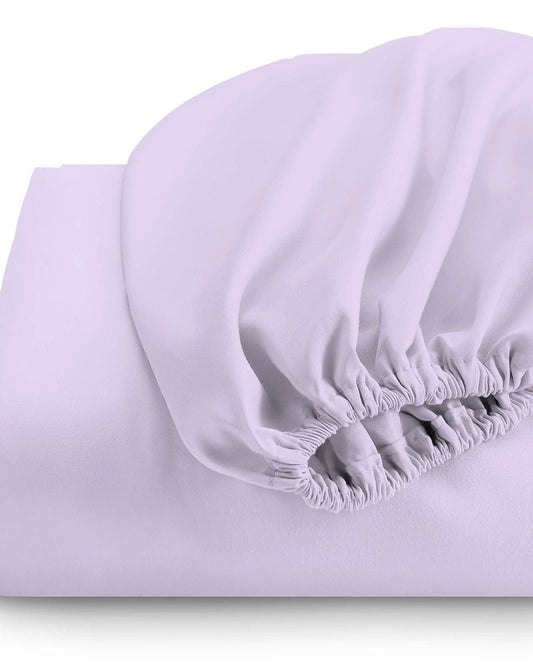 ملاءة سرير قطنية منزلية قطعة واحدة فائقة النعومة بلون أرجواني فاتح