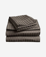 طقم لحاف مخطط من 6 قطع من Cotton Home باللون الرمادي