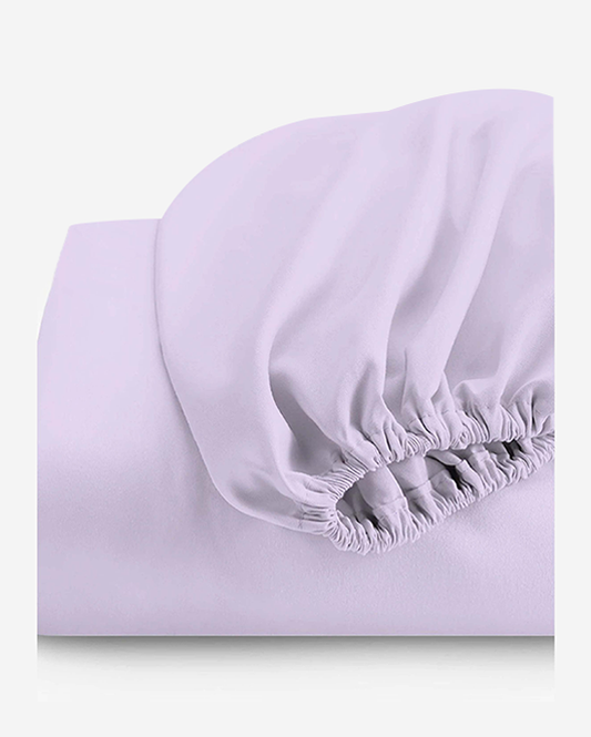 ملاءة سرير قطنية منزلية قطعة واحدة فائقة النعومة بلون أرجواني فاتح