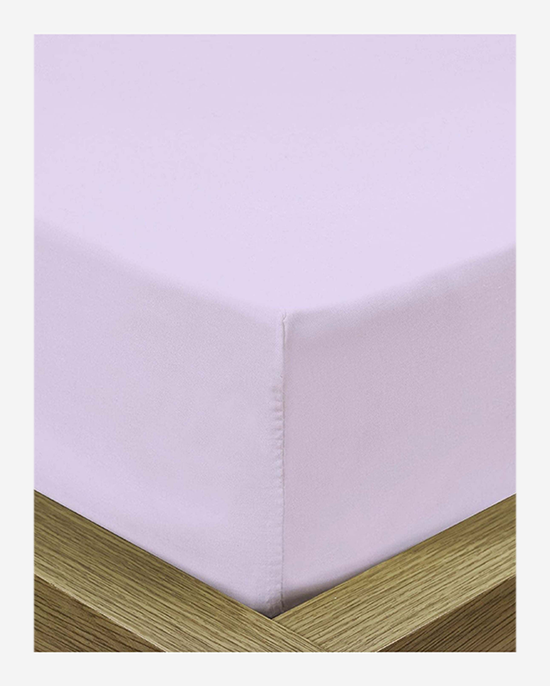 ملاءة سرير قطنية منزلية قطعة واحدة فائقة النعومة بلون أرجواني فاتح