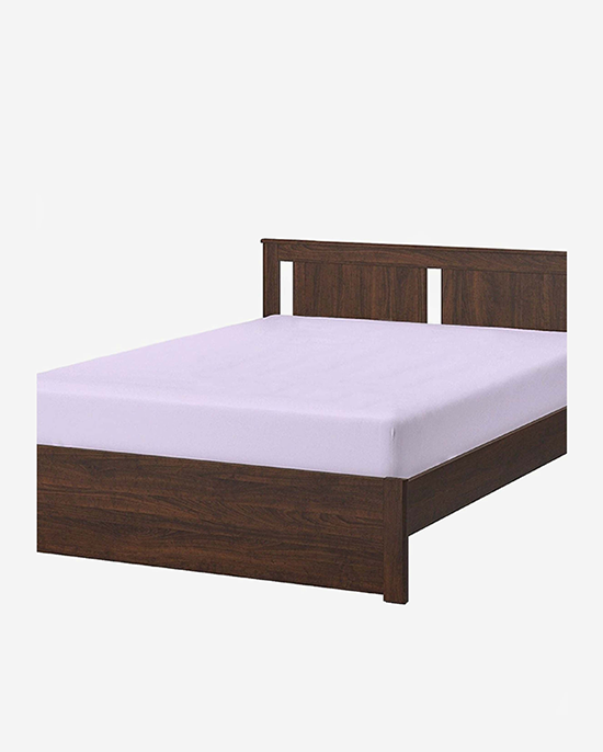 ملاءة سرير قطنية منزلية قطعة واحدة فائقة النعومة بلون أرجواني فاتح