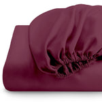 Cotton Home 1pc Fitted Sheet Super Soft Burgundy