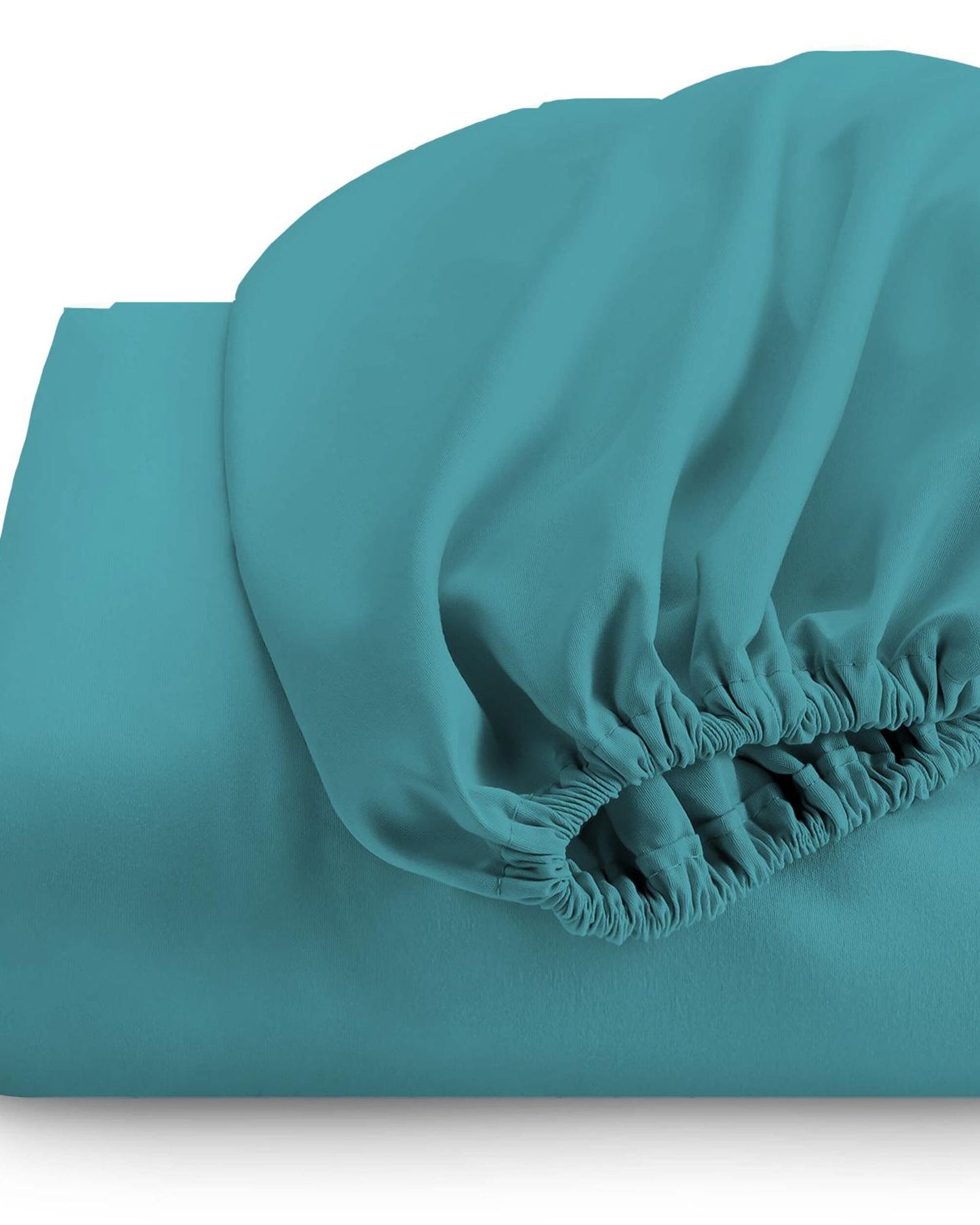 ملاءة سرير قطنية منزلية قطعة واحدة فائقة النعومة بلون أزرق مخضر