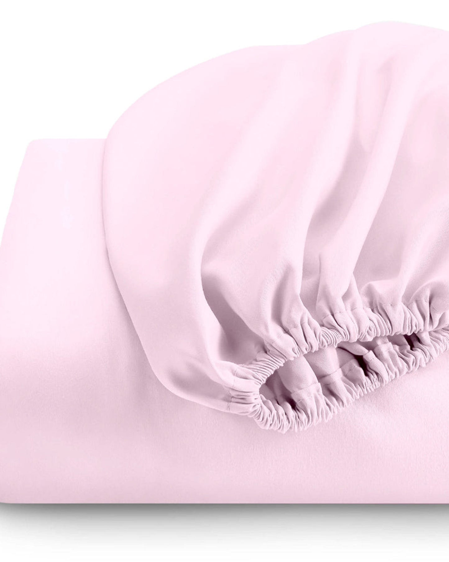 ملاءة سرير قطنية منزلية قطعة واحدة فائقة النعومة وردية اللون