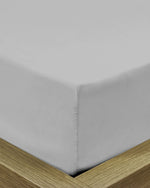 ملاءة سرير قطنية منزلية قطعة واحدة فائقة النعومة باللون الرمادي