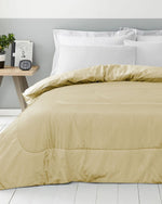 لحاف منزلي من القطن بلون الخردل