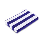 Cotton Home Striped Pool Towel 100% Cotton Navy Blue