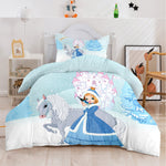 طقم غطاء لحاف للأطفال من Cotton Home مكون من 3 قطع بتصميم أميرة