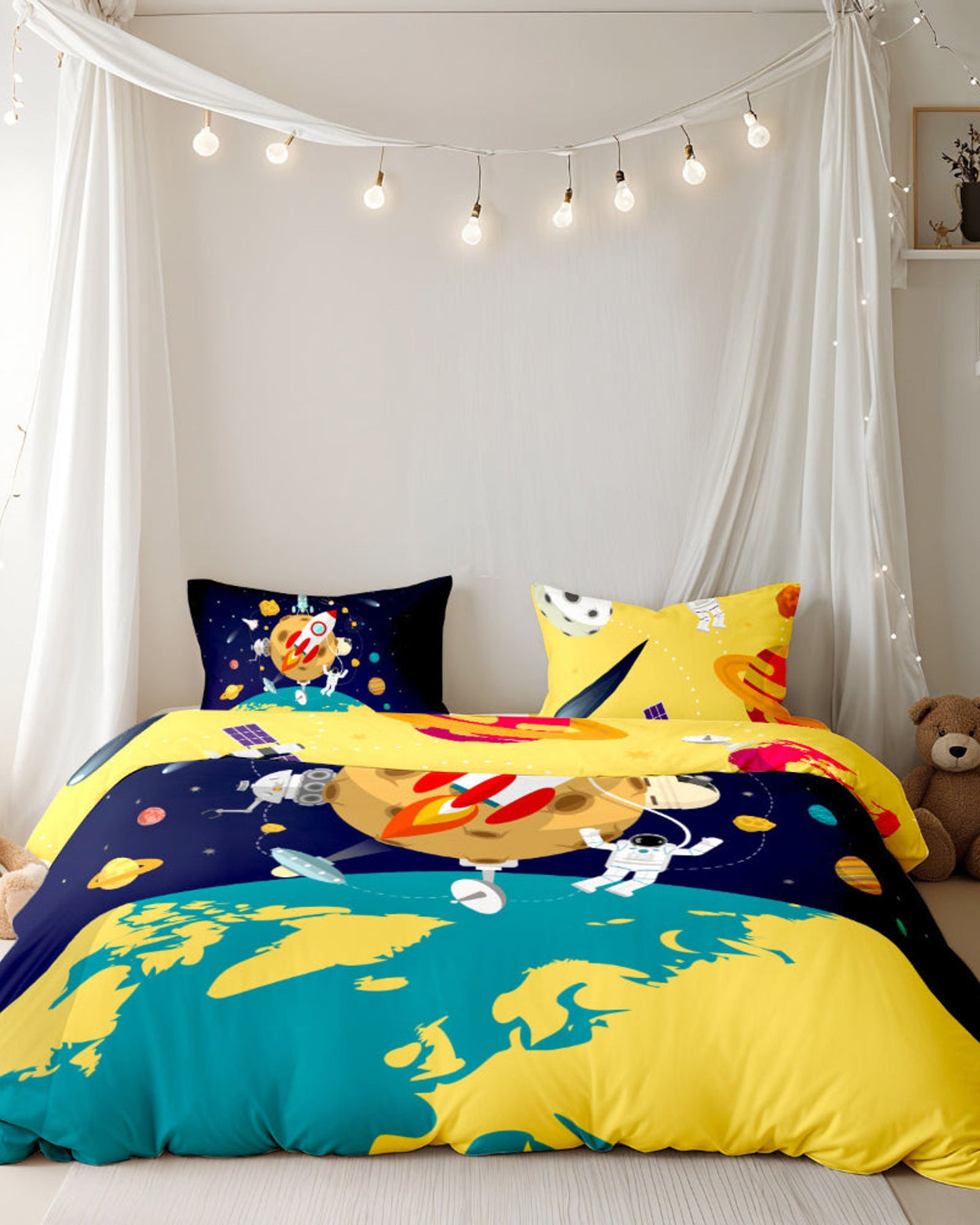 طقم غطاء لحاف للأطفال من Cotton Home مكون من 4 قطع