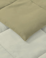 طقم لحاف قابل للعكس من Cotton Home للبالغين مكون من 3 قطع، عاجي