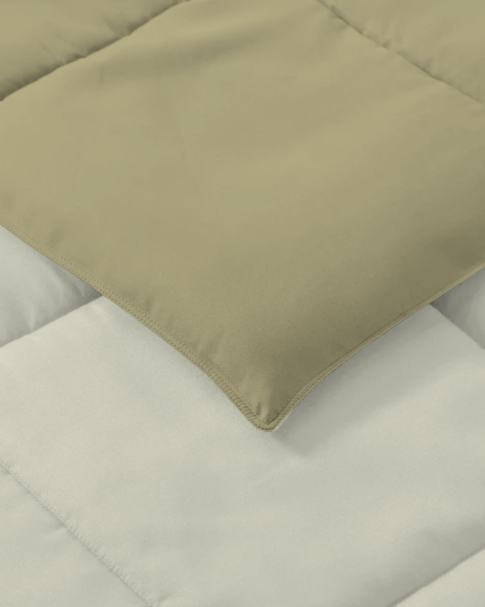 طقم لحاف قابل للعكس من Cotton Home للبالغين مكون من 3 قطع، عاجي