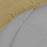 طقم لحاف قطني للكبار مكون من 3 قطع قابل للعكس، رمادي