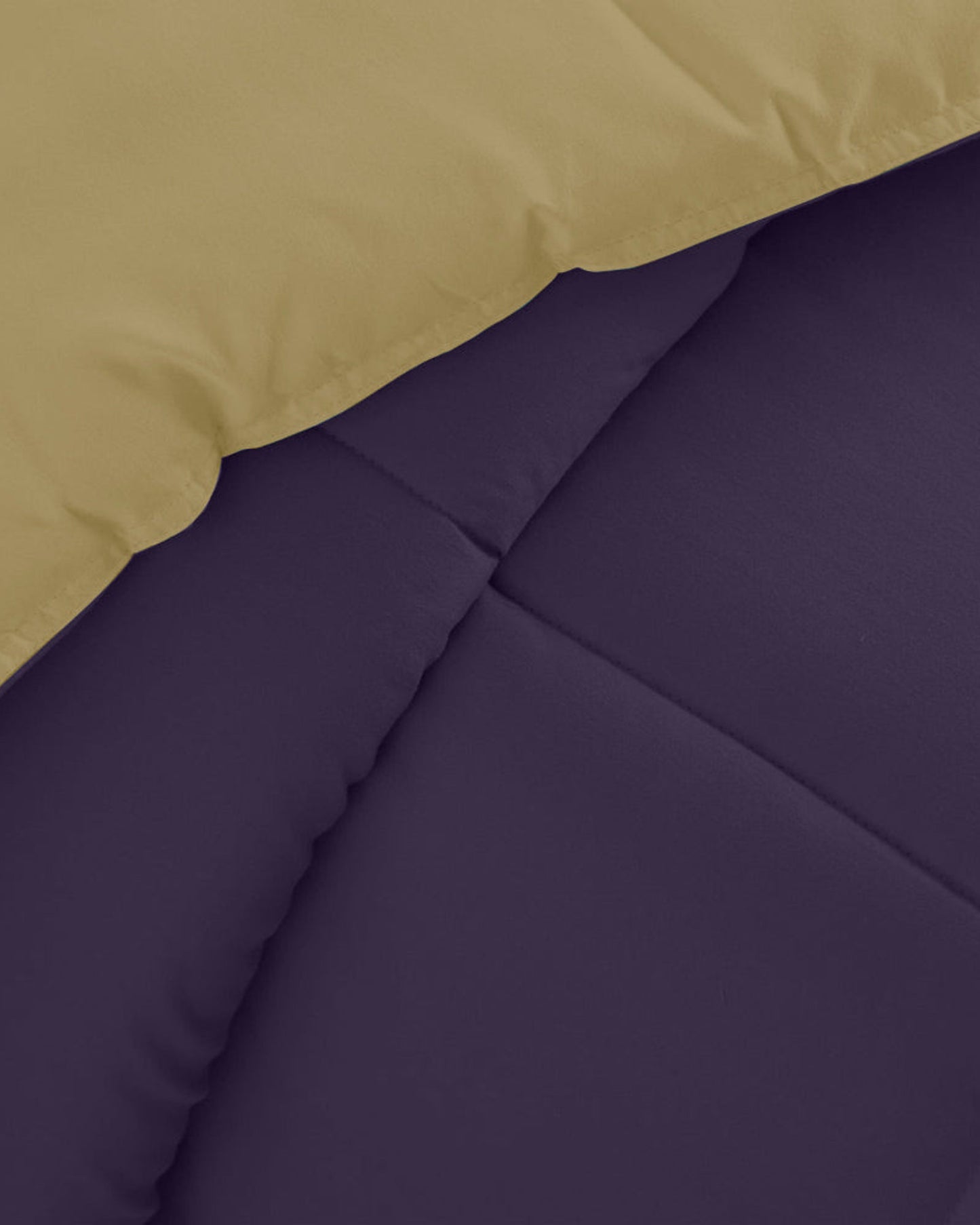 طقم لحاف قطني للكبار من 3 قطع قابل للعكس، لون بنفسجي