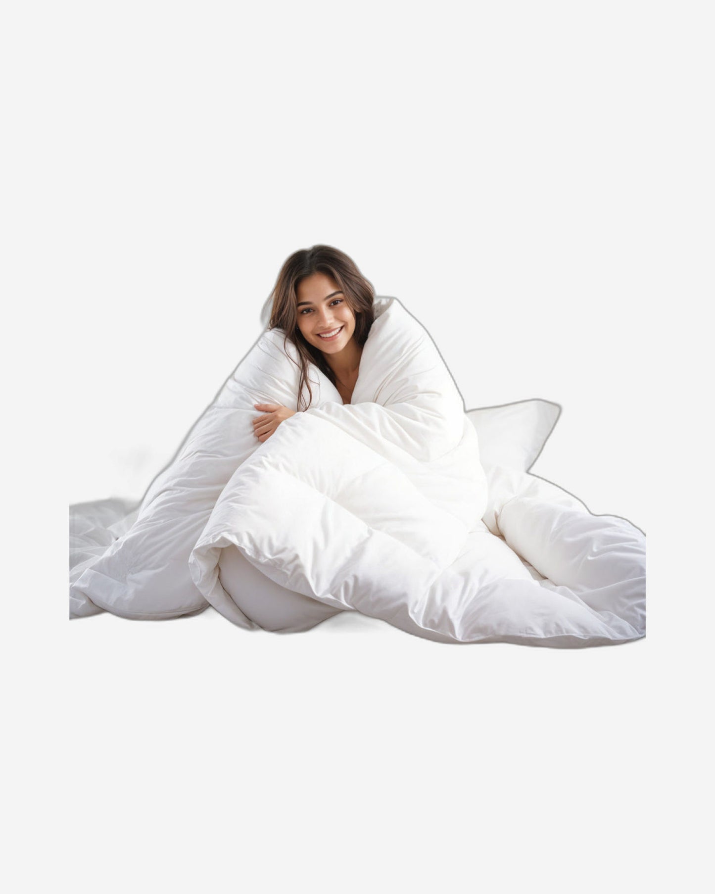 لحاف قطني منزلي فائق النعومة أبيض