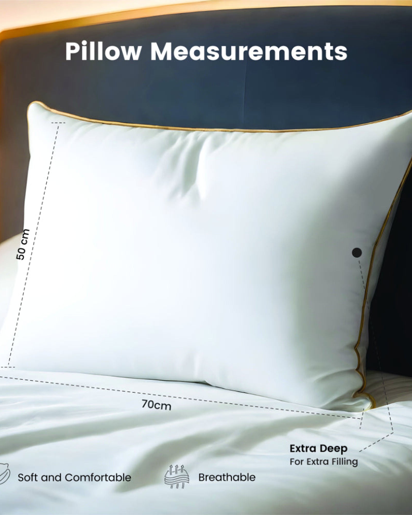 وسادة قطنية منزلية مقاومة للأسفل مصنوعة من سلك ذهبي