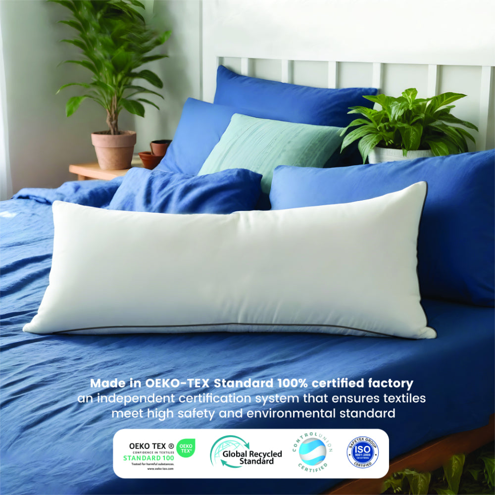 وسادة جسم قطنية منزلية مقاومة للأسفل مع سلك أسود